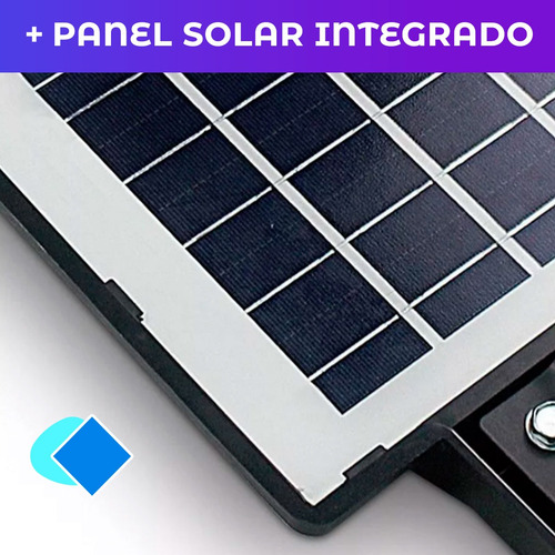 Reflector Led Luminaria Solar 300w Sensor Movimiento Exterio Estructura Negro