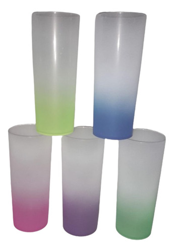 15 Vasos Trago Largo Degradé  