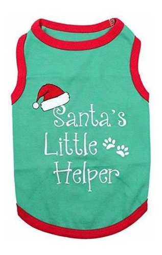 Camiseta Parisina Pet Santa's Little Helper Para Perros