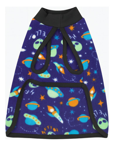 Poncho Polar Chaleco Estampado Perros Ropa Invierno Abrigo Talle 5 --- Ovnis