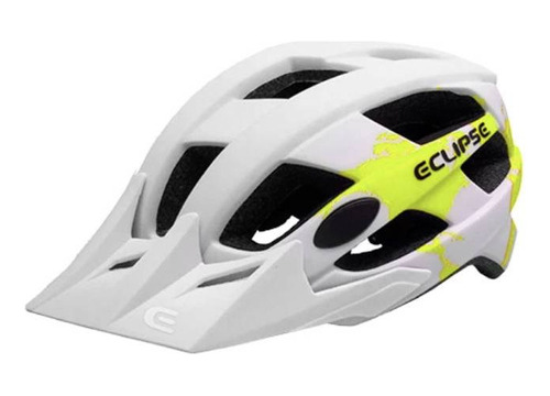 Casco Eclipse Modelo Enduro Blanco/amarillo Talla L