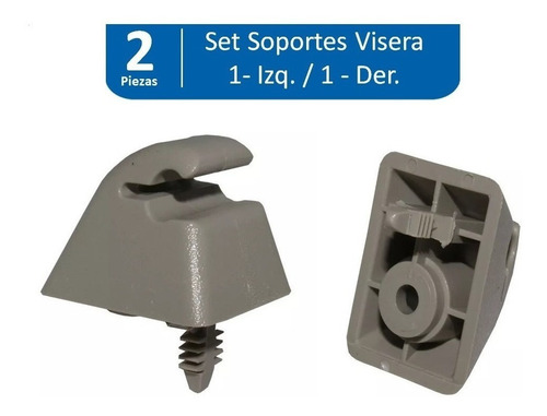 Soportes Visera Parasol Chevrolet Tornado 1.8 2007 (2 Pzs)