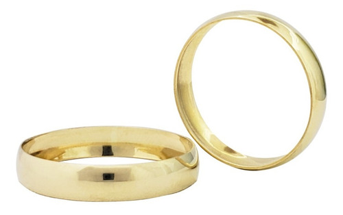 Argolla De Matrimonio 4mm Tipo Clasica 1pz Anillo Boda 10k
