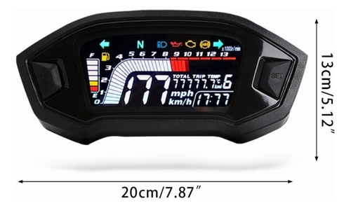 Velocímetro Digital Para Tablero De Motocicleta Dc8-12v