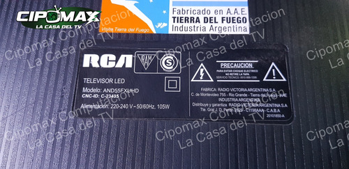 Monoplaca Tv Rca And55fxuhd - 40-rt51n3-mpb2hg Garantia (Usado)