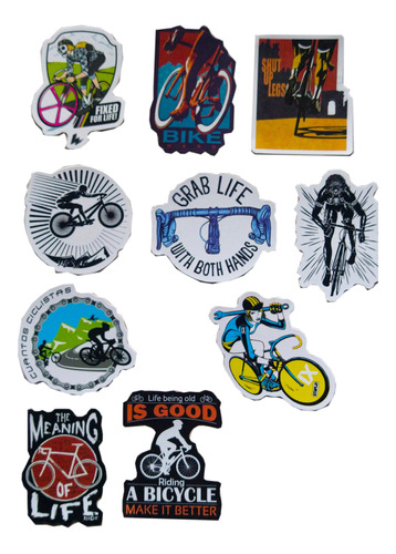 Calcomanias Bicicletas Pegatinas Stickers Carro Paquete D 10