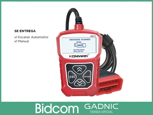 Imagen 8 de 10 de Scanner Automotriz Multimarca Konnwei Obd2 Profesional Lcd
