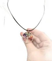 Comprar Pingente Árvore Da Vida 7 Chakras Cu002F Pedras Naturais + Colar