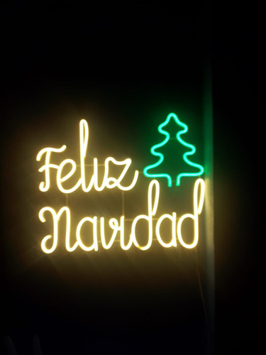 Letrero Led Neon  Feliz Navidad En Impresión 3d