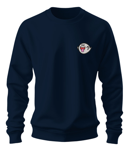 Sudadera Sweater Bordada Fantasma De Mario Boo Videojuego