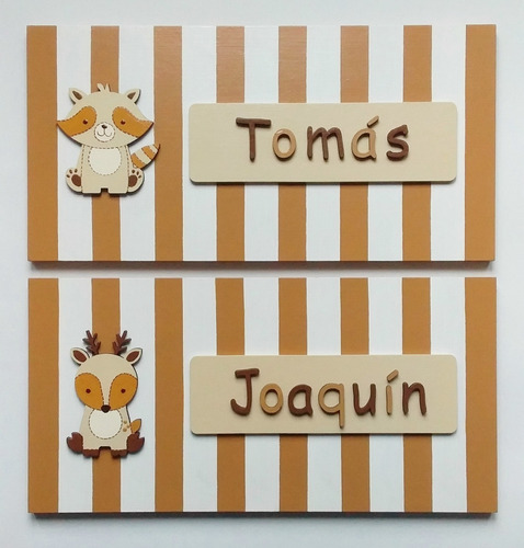 Imagen 10 de 10 de Carteles Con Nombre Del Bebe (varón) - Cuarto O Maternidad