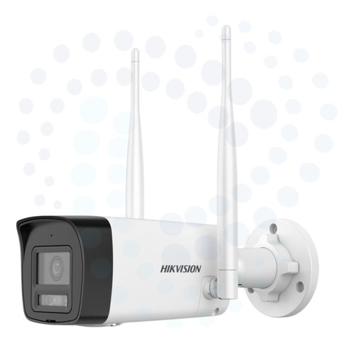 Kit 2 Câmeras Wifi Bullet+ Dome Pt Nvr Hikvision Easylink 4mp Cor Branca