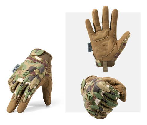 Guante Tactico Dedo Completo - Caza - Airsoft - Moto Camuflaje Xl