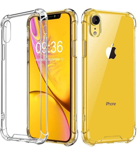 Imagen 4 de 10 de Carcasa Para iPhone XR Transparente Rugged Marca Cofolk