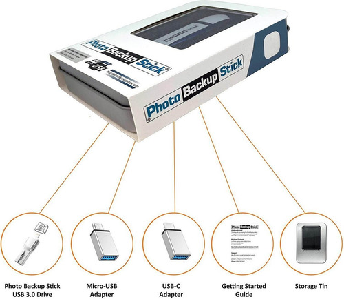Imagen 3 de 6 de Photo Backup Stick Para Computadoras, Teléfonos Y Tabletas (