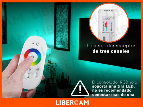 Imagen 5 de 10 de Controladora Led Para Tira Rgb Con Control Touch Tactil