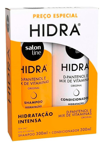 Kit Shampoo Condicionador Hidra Original Salon Line 300ml