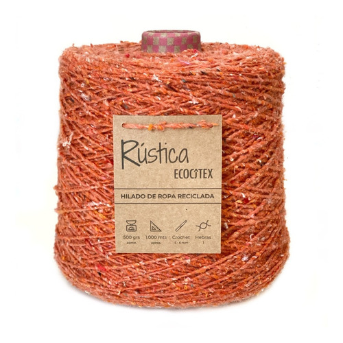 Cono Rústica 500gr, Hilado Ropa Reciclada Ecocitex Lana