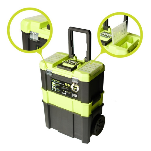 Caja De Herramientas Con Ruedas 3 En 1 - Klatter