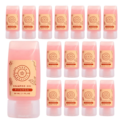 Kit 60 Un Shampoo 2em1 30ml Realgems Pitanga Terra Brasilis