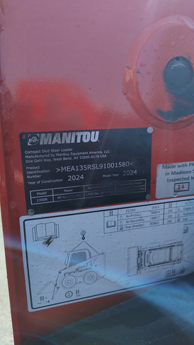Minicarregadeira Manitou 1350r, 2024 Apenas 303 Horas Top