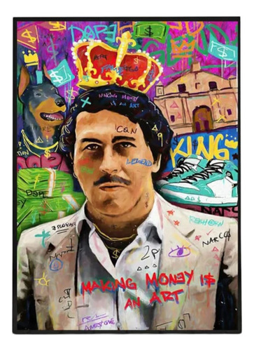 Pablo Escobar Cuadro Decorativo Canvas 50x70 Impresion Hd