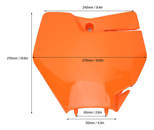 Cubierta De Plástico Para Matrícula Frontal De Motocicleta,