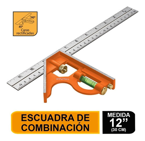 Escuadra De Combinación, 12', Truper, 14380