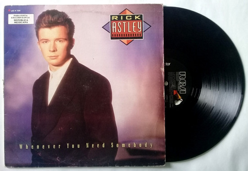 Rick Astley - Whenever You Need Somebody (vinil) Album 80´s