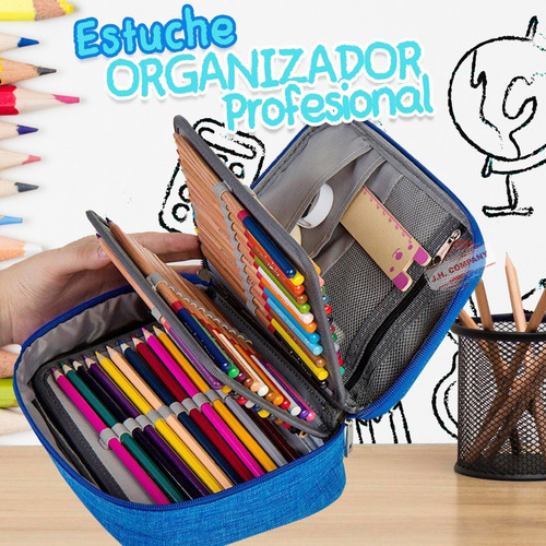 Estuche Lapiceras Organizador P/ 72 Plumas Desmontable Q-001