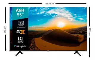 Pantalla Hisense 55'' 4k Uhd Google Tv 60hz Dolby Vision Hdr