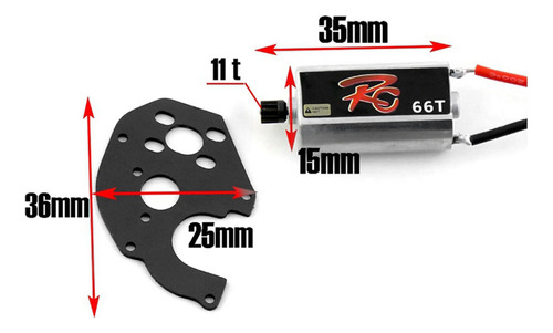 Motor Cepillado 050 66 T Para Axial Scx24 Gladiator Bronco C