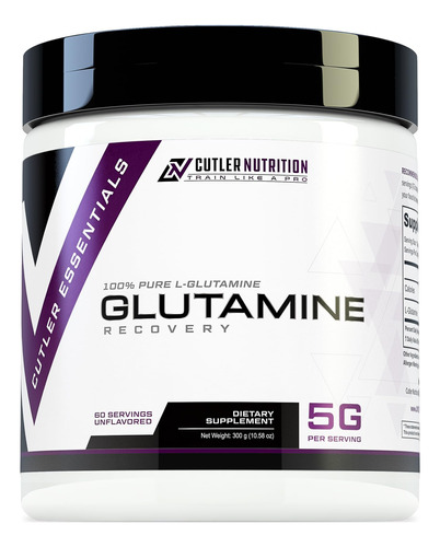 Cutler Essentials L-glutamina 100% Pura Para Una Recuperacio