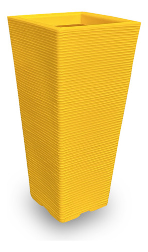 Vaso D Planta Solitario Grande Alto Forte Resistente Q 75x40 Cor Amarelo Canário