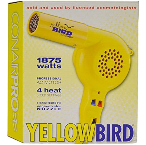 Secador De Pelo Conair Pro Yellow Bird (modelo: Yb075w)