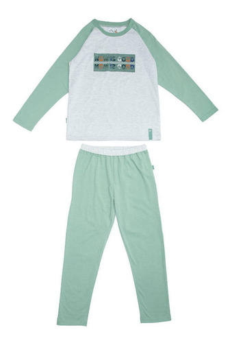 Pijama Algodón Verano Niño Gris