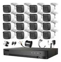Comprar HIKVISION Kit 16 Cámaras de videovigilancia Exterior HIK5MPSLQ-KIT(B)16CCB Microfono incorpoado Alta Calidad Circuito Cerrado CCTV HIK5MPSLQ-KIT(B) Facil Instalación