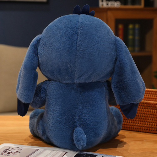 Muñeco De Peluche De Peluche Con Forma De Oso Azul Con Dibuj