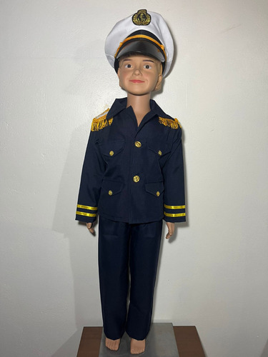 Disfraz Capitán De Marina Niño Y Niña / Marinero / Mes Del Mar /marinero / Armada De Chile