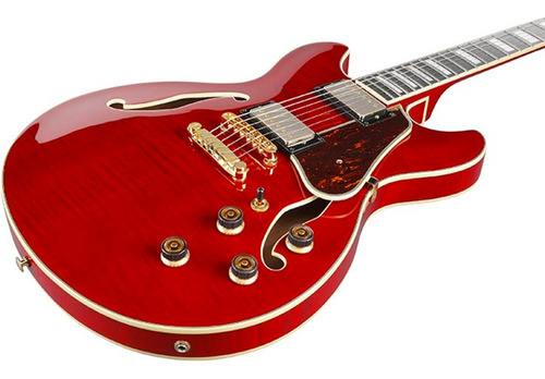 Guitarra elétrica Ibanez AS93fm-TCD Semi Hollow Cherry Red Orientação para a mão direita
