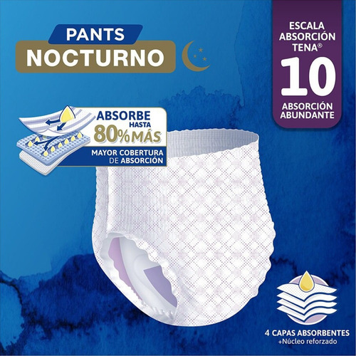 Tena Pants Nocturno G 10 Pzs Grande