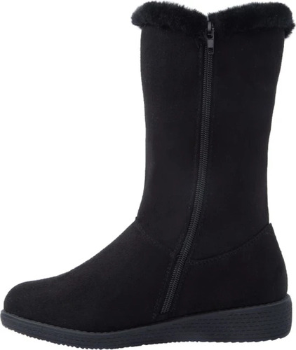 Bota Alta Frio Mujer Invierno Forro Afelpado Peluche Botones