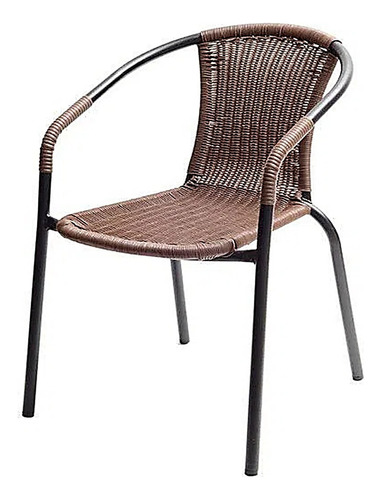 Silla Rattan Ratan Jardin Patio Terraza Casa Bar Restaurant Color Chocolate