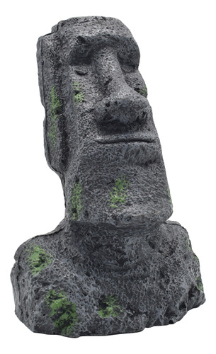 Retrato De Peceras Con Escultura De La Antigua Isla De Pascu