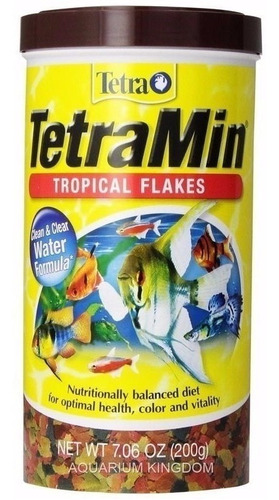 Ração Tetra Min Flakes 200g Flocos P/ Peixes De Aquário