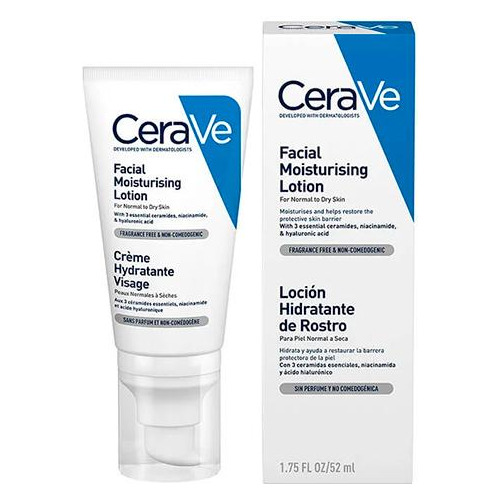 Crema Cerave Hidratante Facial Piel Normal A Seca 52ml