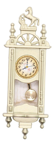 Reloj De Pared Para Casa De Muñecas 1:12, Reloj Beige