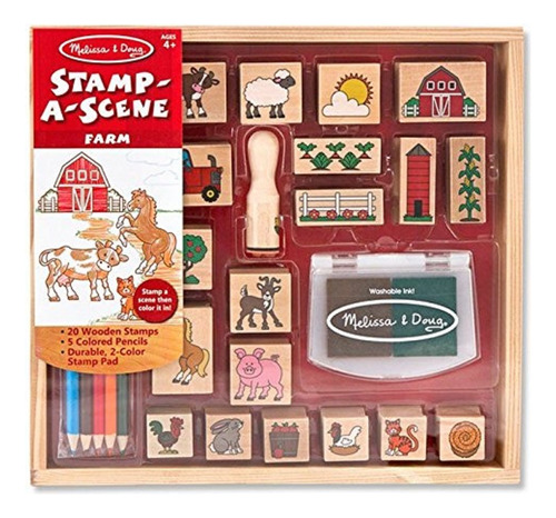 Melissa & Doug Estampar Una Escena Granja, Artes Y Manualidades