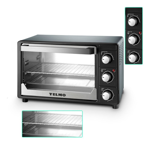 Imagen 2 de 5 de Horno Eléctrico De Mesa Yelmo Yl-32n 1500 Watts 32 Litros