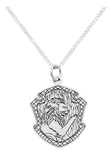 Dije Y Cadena Gryffindor Harry Potter Plata 925 Con Envio